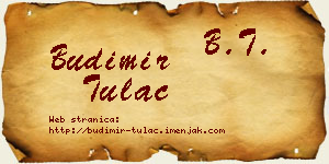 Budimir Tulać vizit kartica